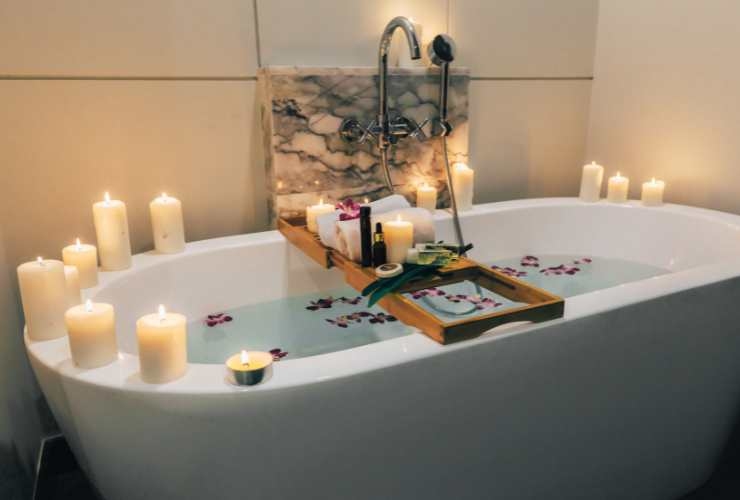 Vasca Spa con candele 