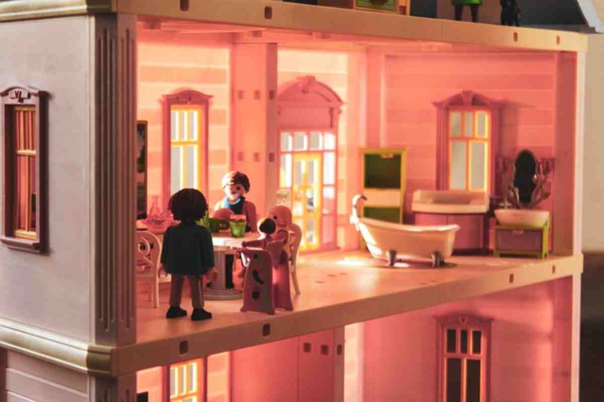 casa delle bambole da libreria
