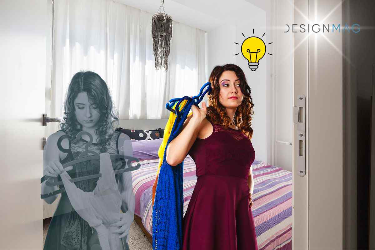 Ha poco spazio in casa e inventa il metodo geniale per appendere i vestiti: l’idea di una ragazza svedese