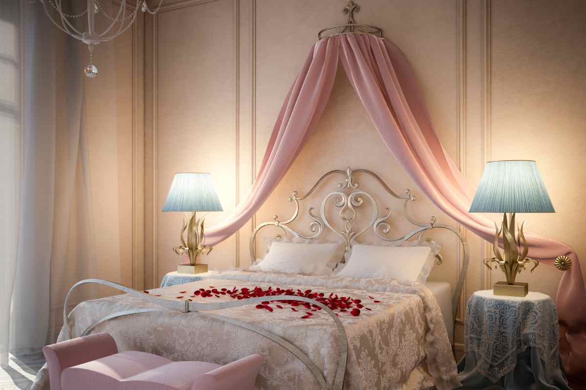 camera da letto romantica elementi