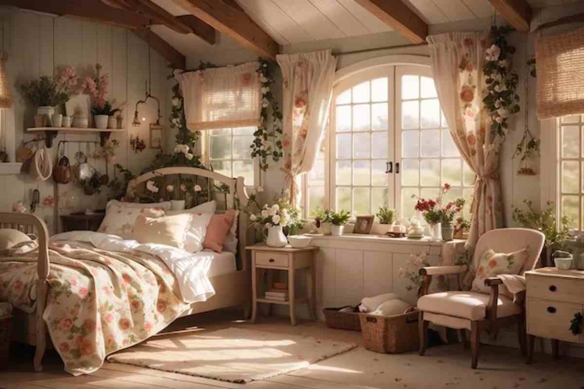 Più di una semplice camera da letto, lo stile cottagecore ti ammalierà: è un sogno a occhi aperti