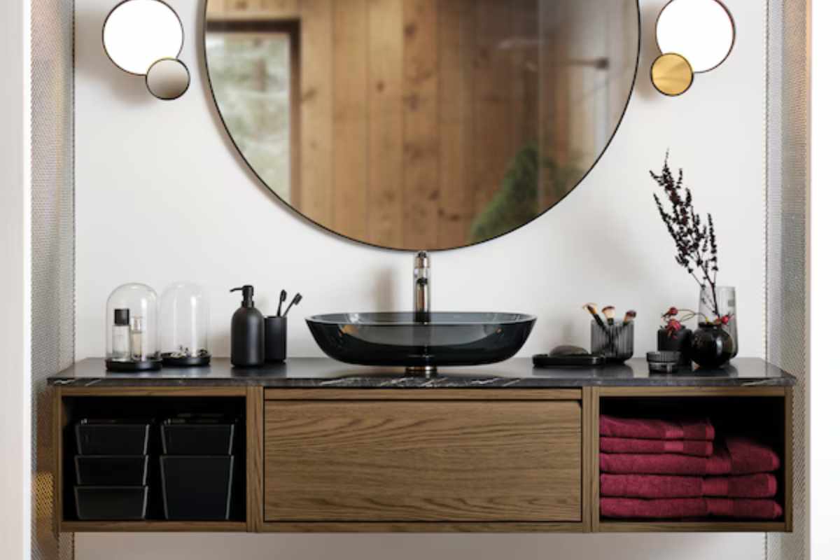 Wenko Cesta Da Bagno Anela Square In Design A Corda Per Riporre E Mettere In Ordine Strumenti E Accessori Da Bagno, 100% Poliestere, Maniglia In Pelle Artificiale, 14 X 9 X 14