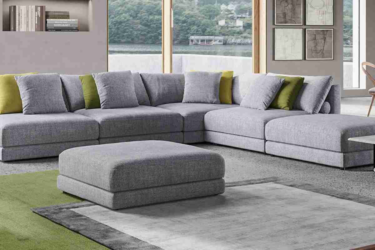 Divano modulare angolare Incanto d'artista Poltronesofà con pouf isola