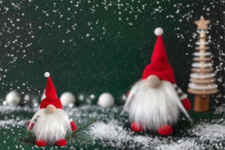 Gnomo Di Natale Con Peluche E Cappello Blu – Decorazione Natalizia Portafortuna Da 38 Cm – Per Camino, Tavolo E Libreria