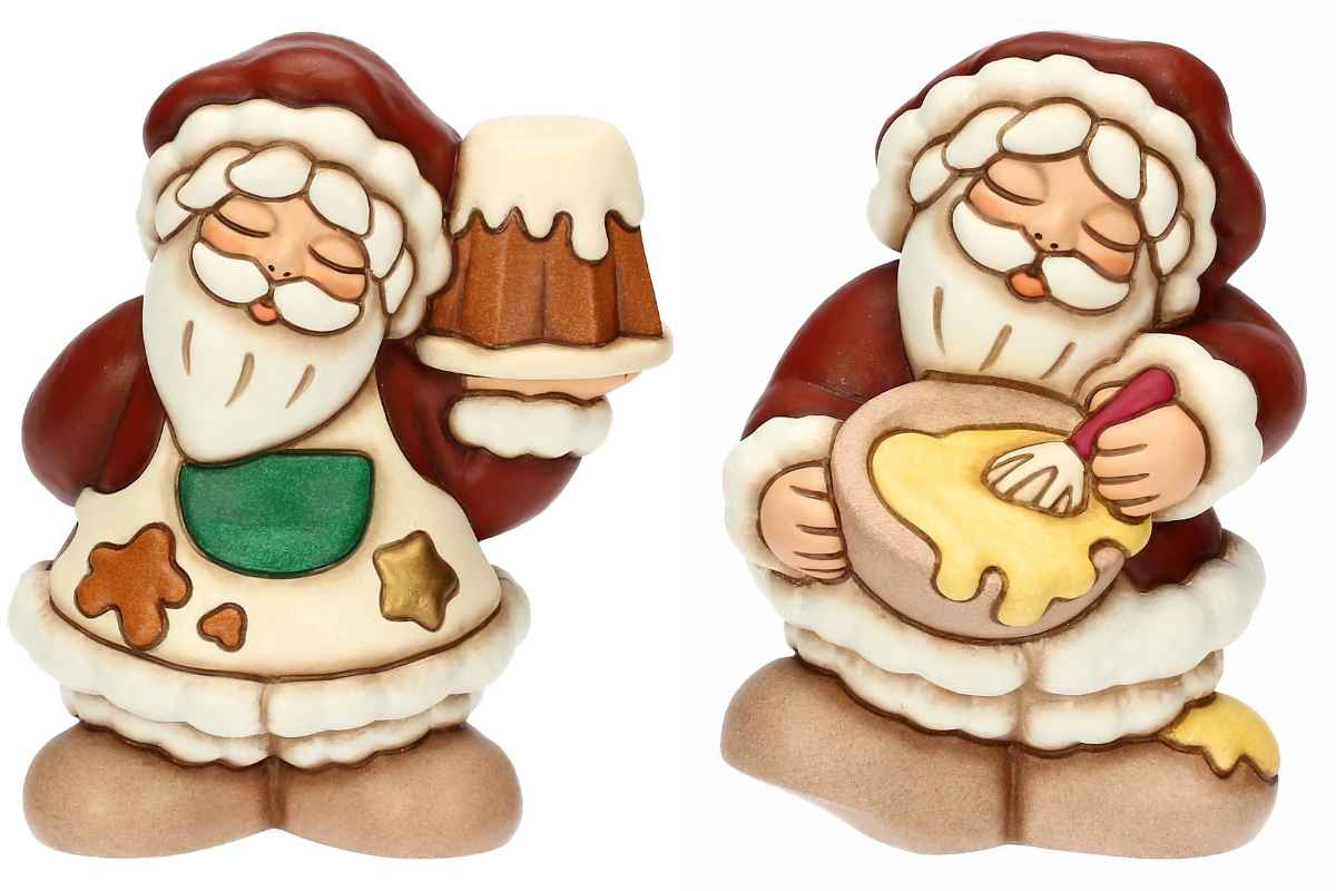 Babbo Natale con pandoro e ciotola Thun