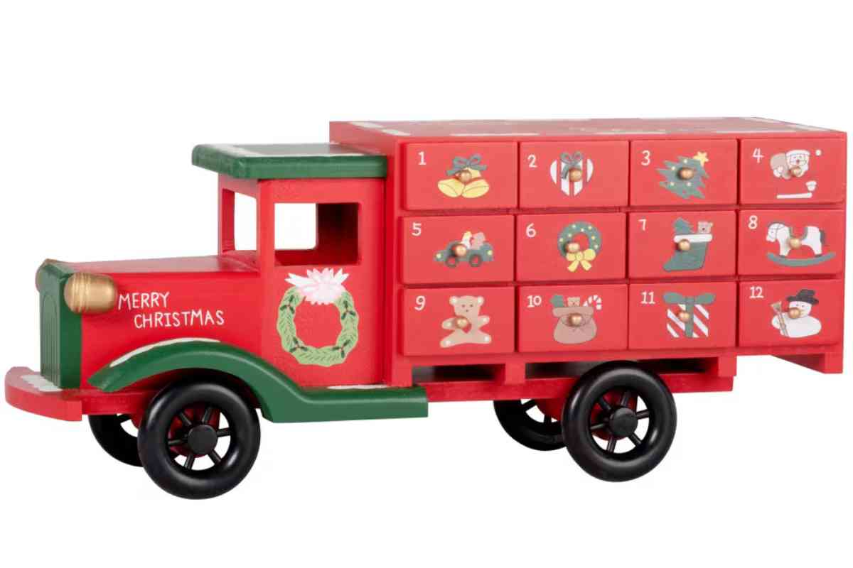 Calendario dell'avvento in legno a forma di camioncino Maisons du Monde