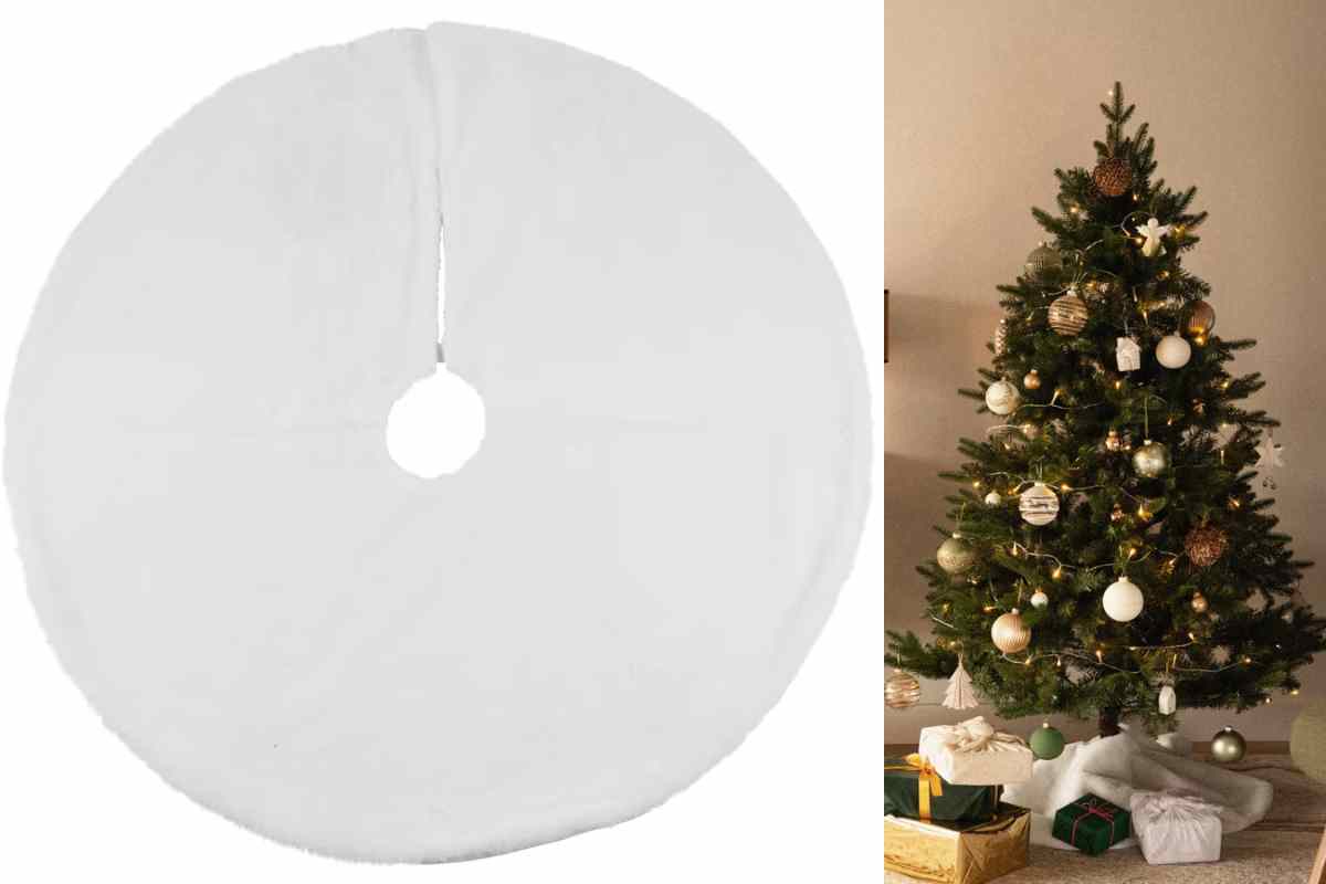 Copribase per albero di Natale bianco Maisons du Monde