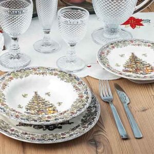 Set Piattini Di Carta Natale - 20 Pezzi Con Motivi Festivi (Fiocco, Neve, Albero), Per Decorazione Tavola E Feste