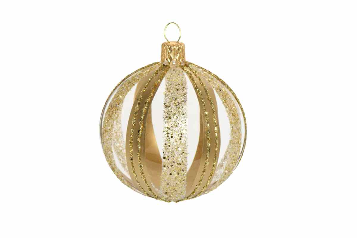 Palla di Natale Arlequin vetro e oro Maisons du Monde
