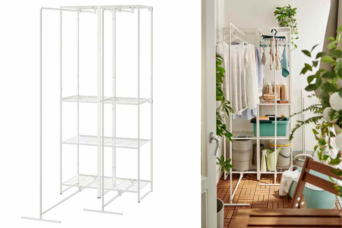 Scaffale con stendibiancheria JOSTEIN Ikea