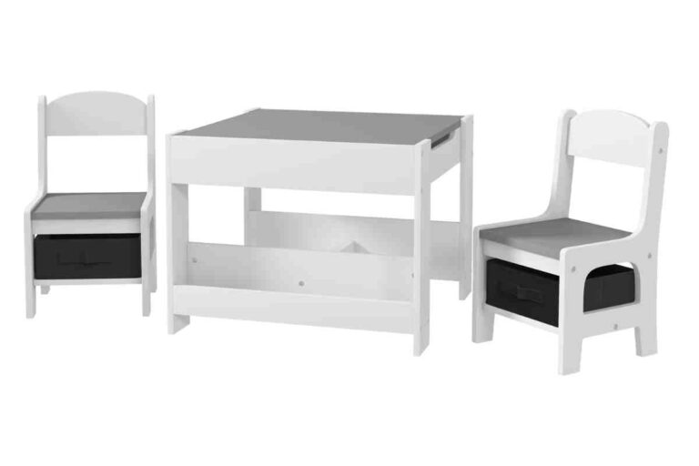 Set Tavolino E 2 Sedie Per Bambini Relaxdays - In MDF Bianco Per Cameretta, Altezza Ridotta - Foto 8