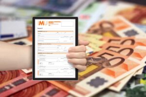 Modulo IMU sfondo di banconote