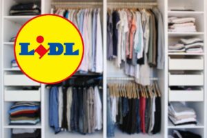 Logo LIDL, armadio perfettamente ordinato