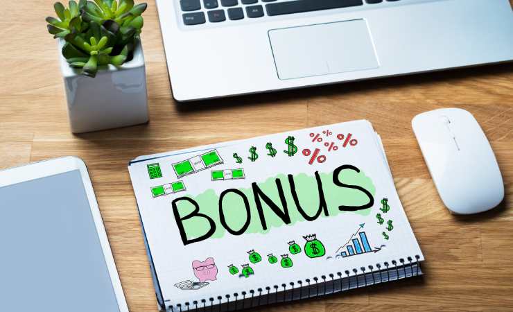 Quaderno con la scritta Bonus