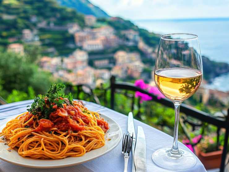mangiare sul balcone