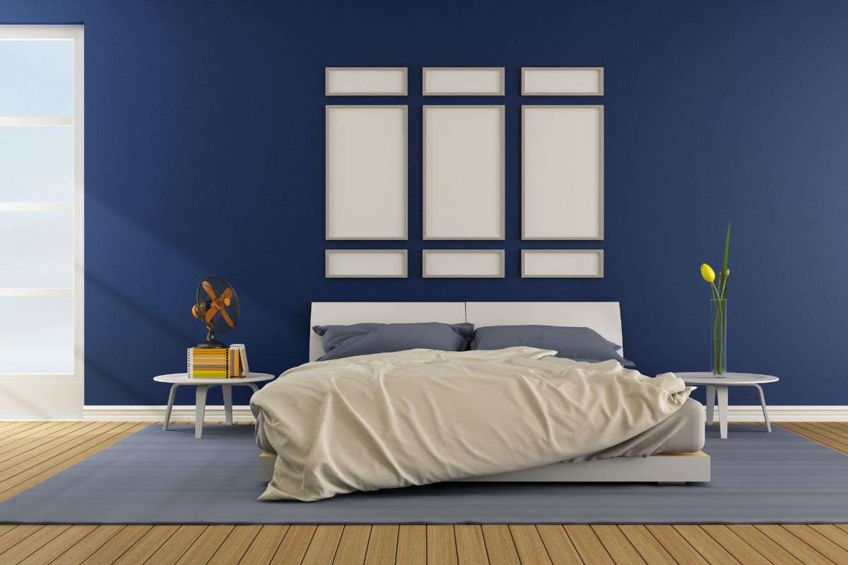 Camera da letto blu