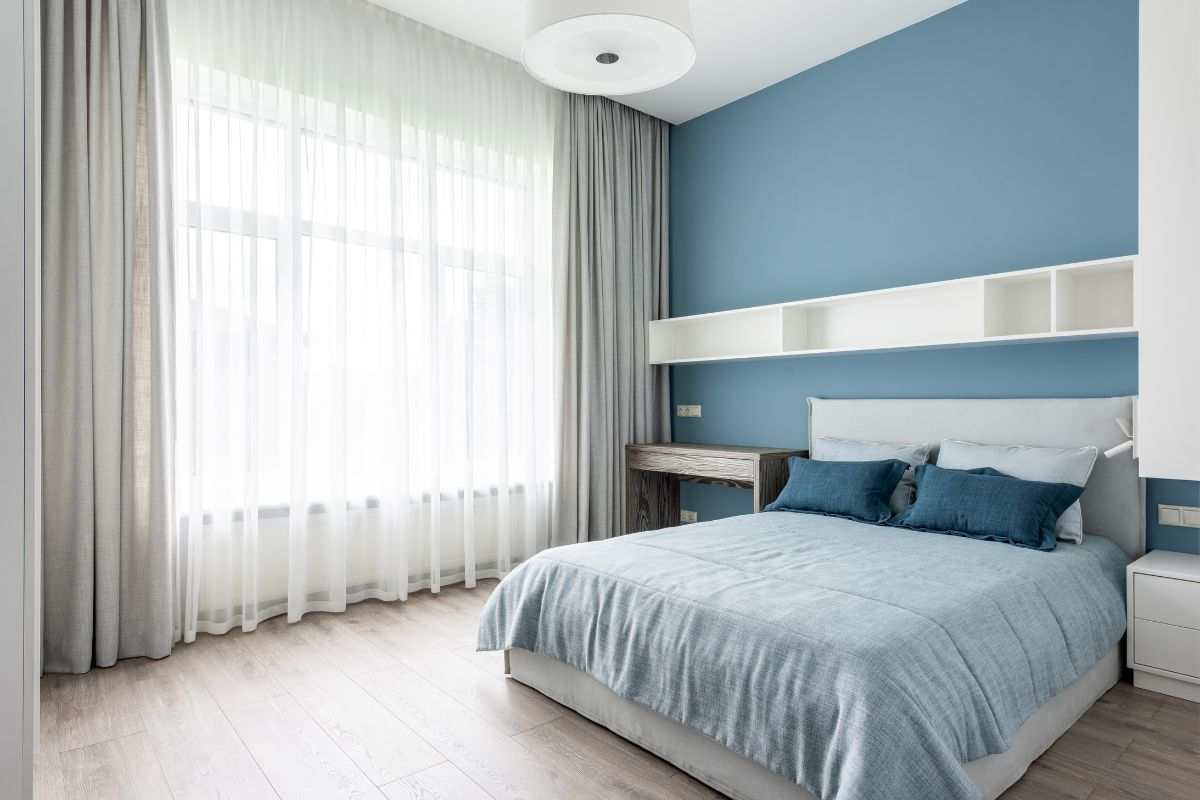 Camera da letto blu