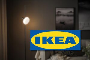 lampadina MOLNART e logo Ikea