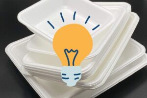 Vaschette di plastica e lampadina