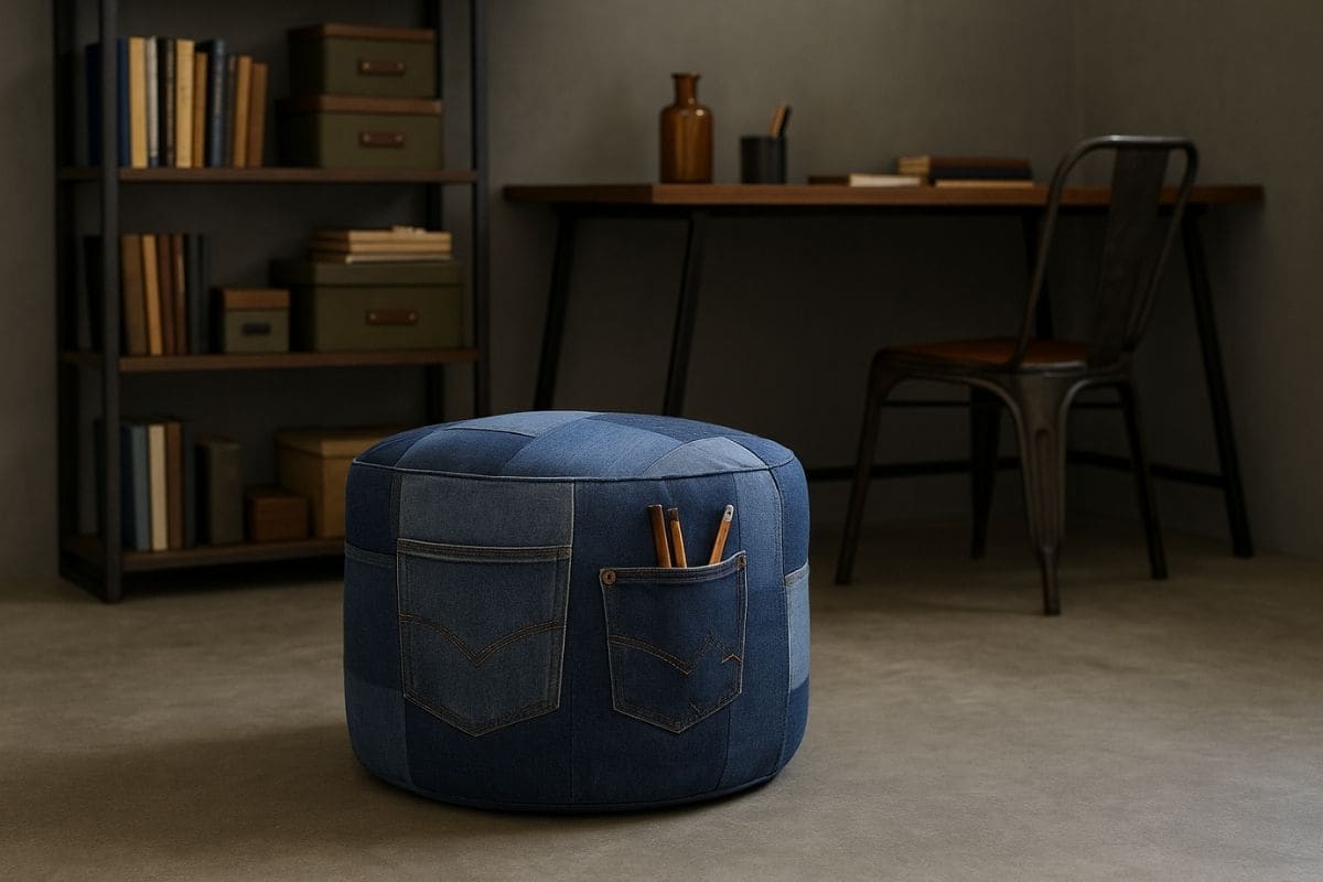 pouf di jeans