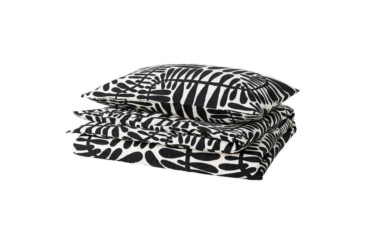 Copripiumino MAJSMOTT Ikea bianco e nero