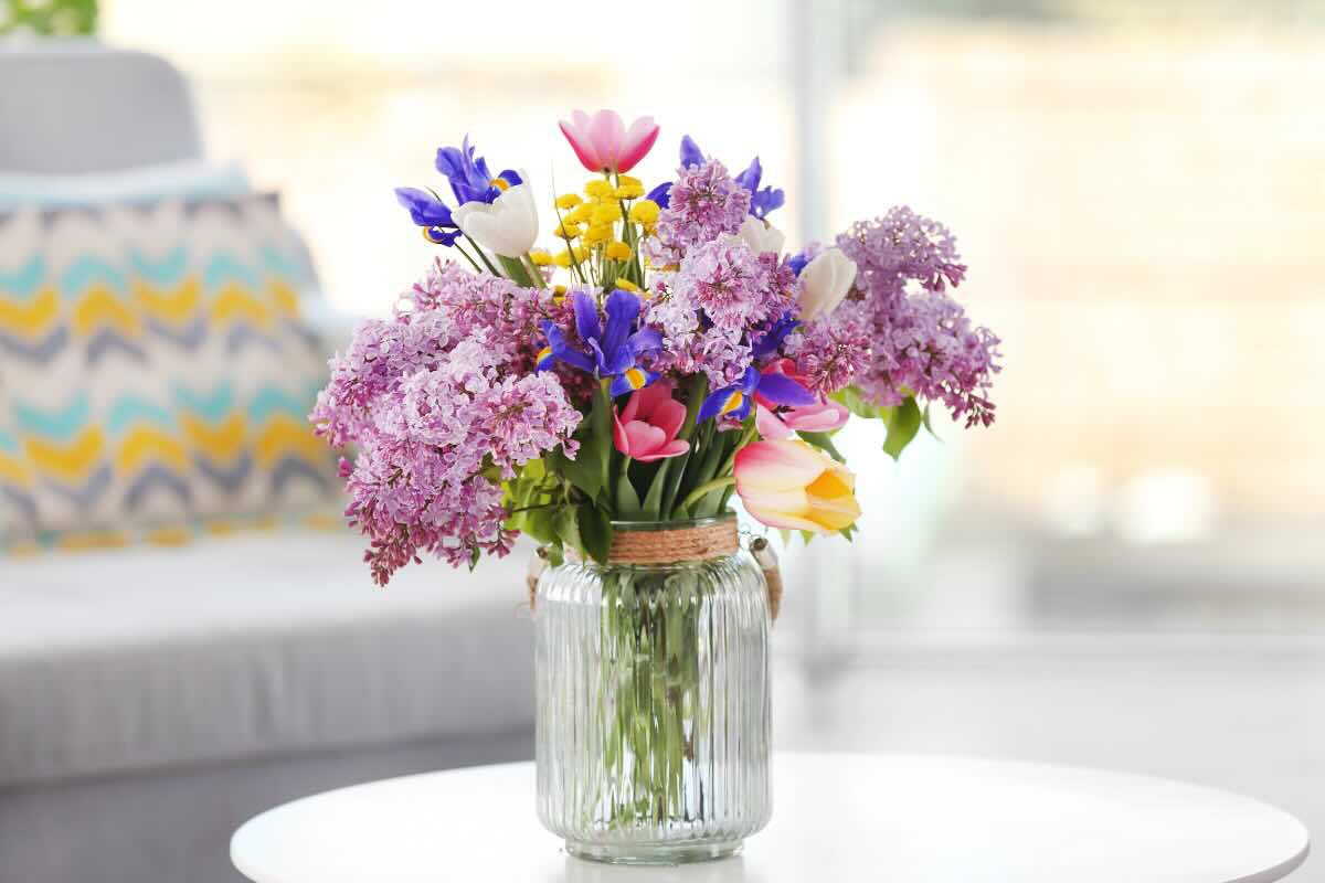 vaso con fiori