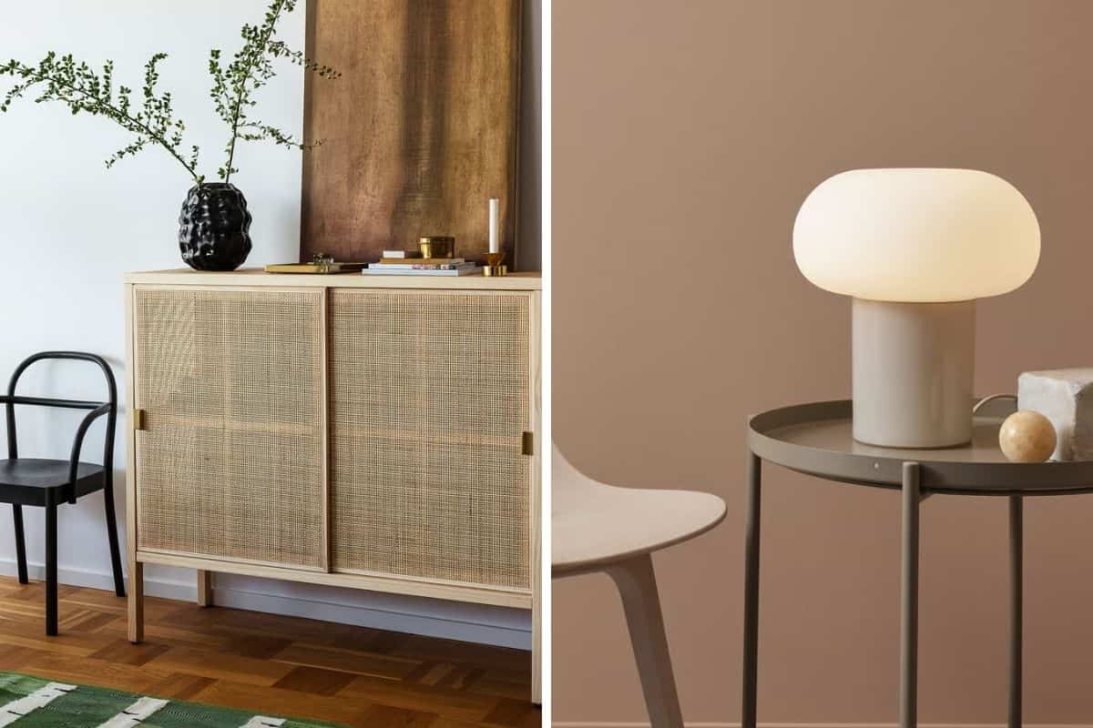 Credenza e lampada