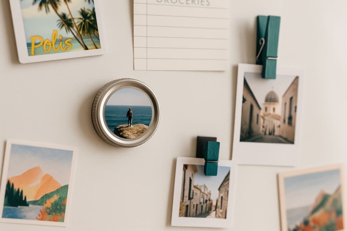 Magneti con foto al frigo