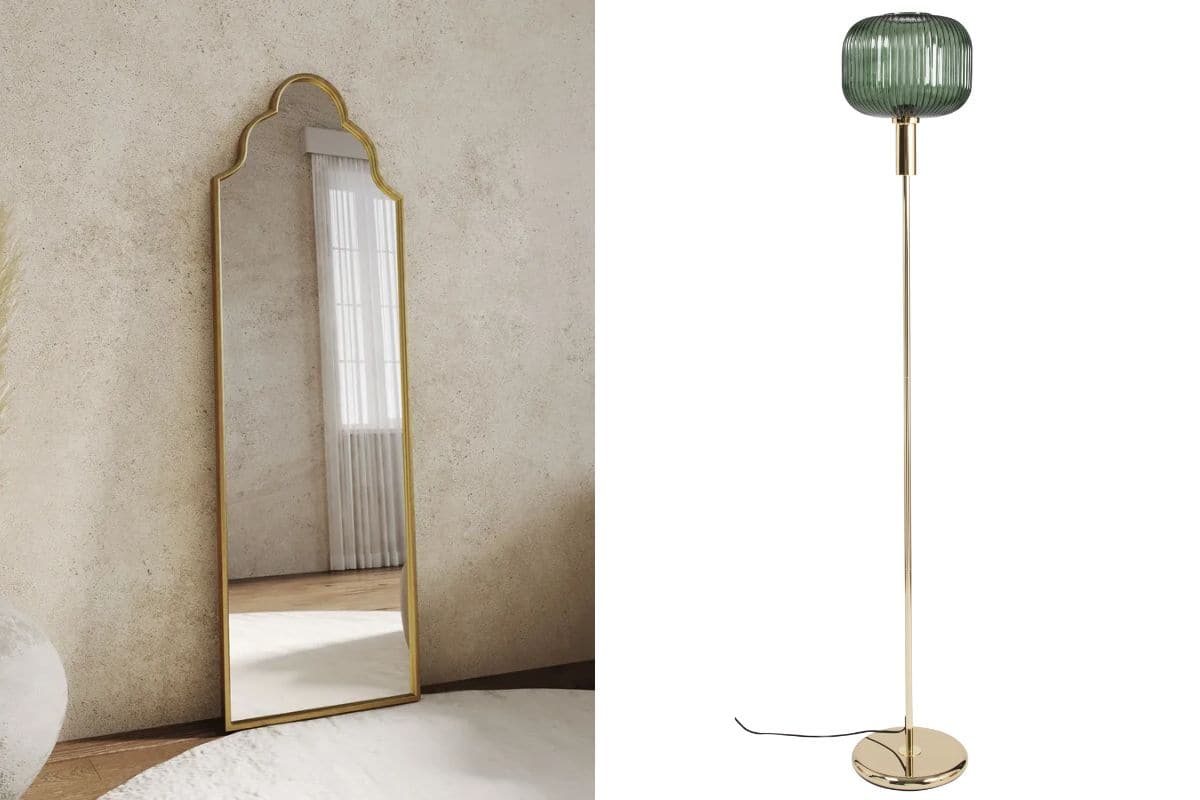 Specchio e lampada
