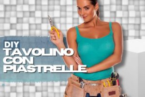 donna e piastrelle