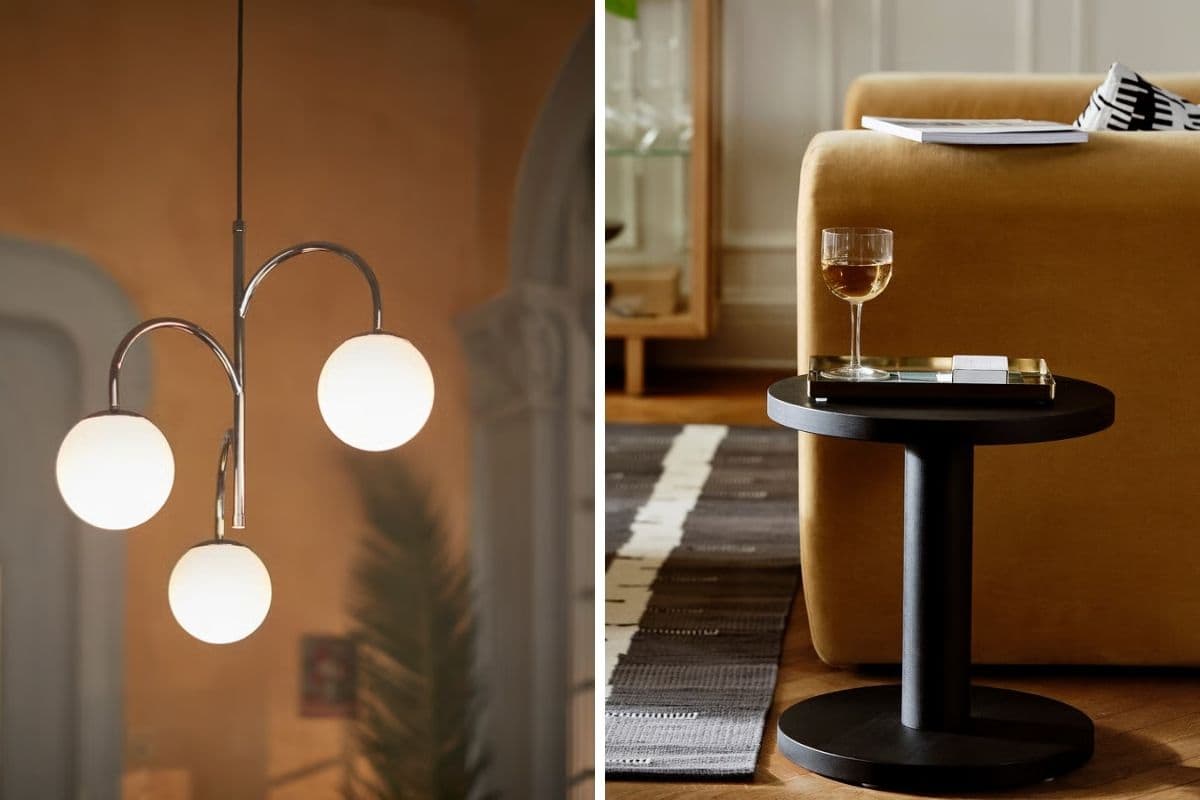 Lampadario e tavolino