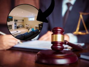sfondo legale e tondo con seminterrato ripristinato