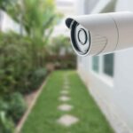 telecamera che punta su giardino