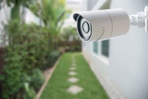 telecamera che punta su giardino