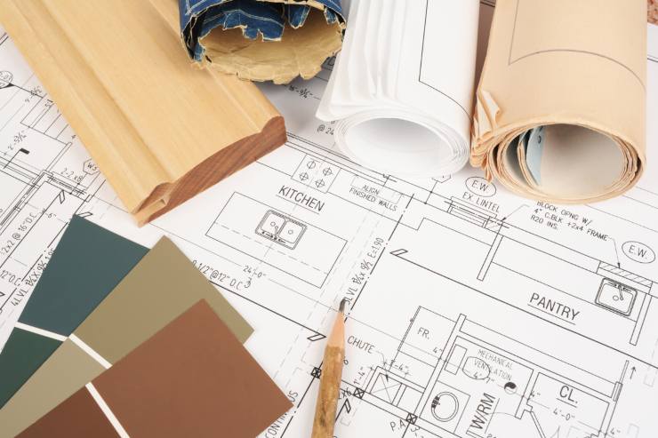 Un progetto di una casa con degli accessori utili sopra