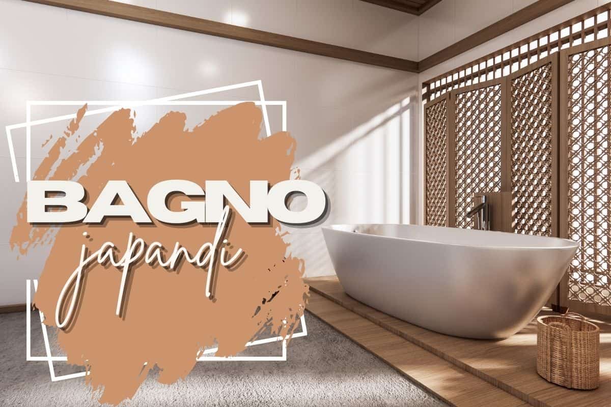 bagno in stile japandi e scritte