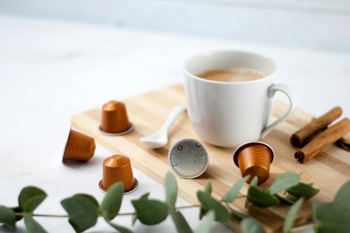 tazza di caffè e cialde