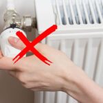 sfondo termosifone e X rossa
