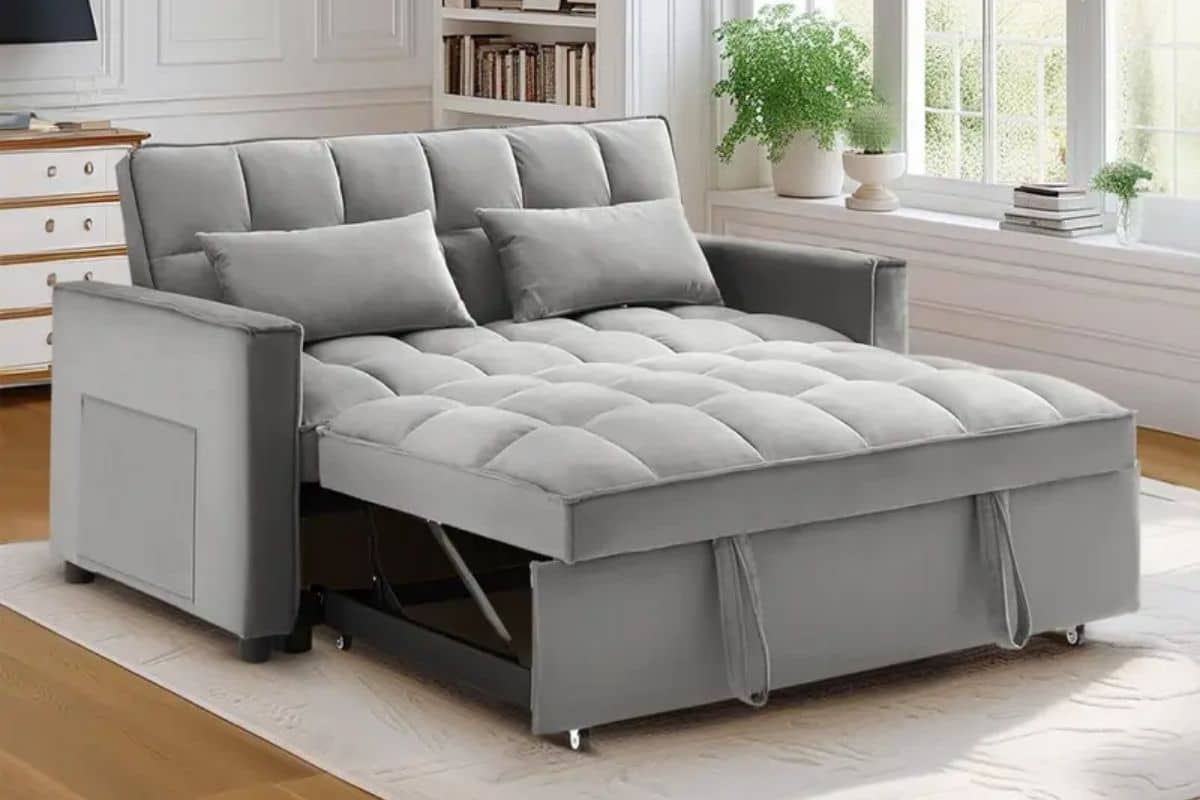 divano letto grigio