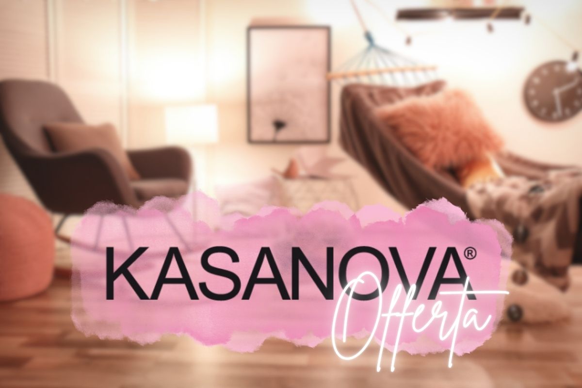 Sedie a dondolo sfocate e logo Kasanova