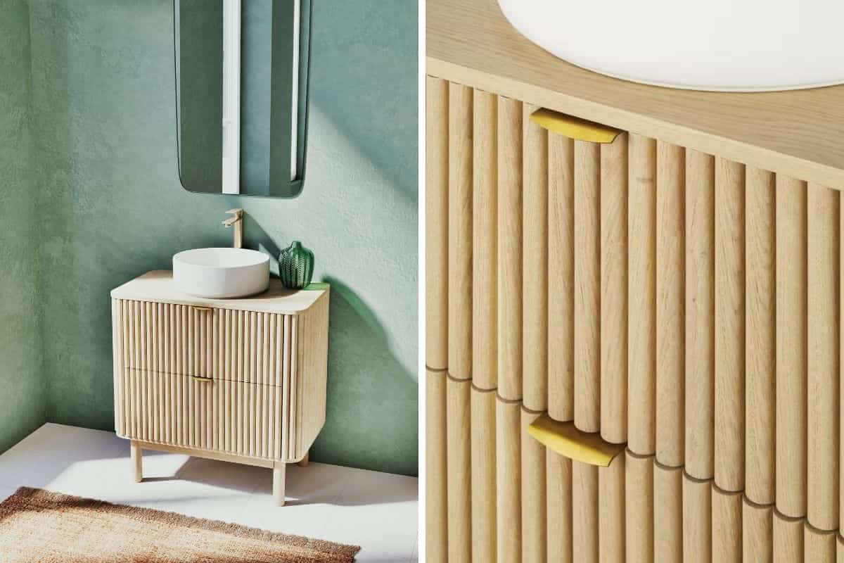 Mobile bagno per lavabo con 2 cassetti