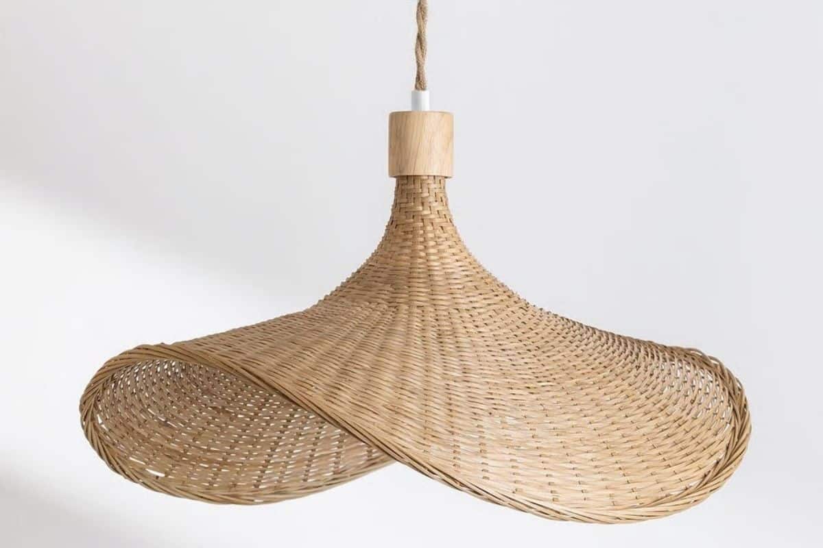 lampada da soffitto in bambù Chaifer