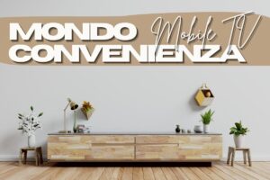 mobile tv sullo sfondo e scritte in primo piano