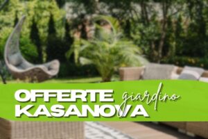 giardino sfocato con scritte in primo piano