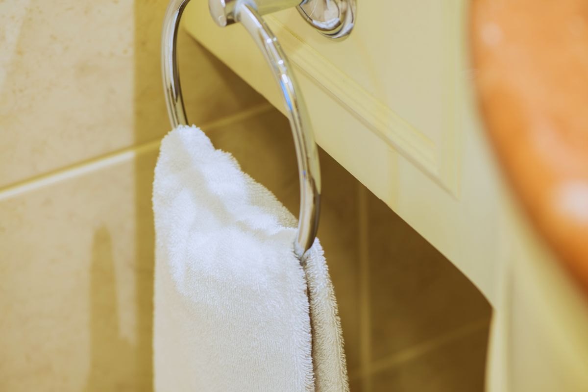 asciugamano in bagno