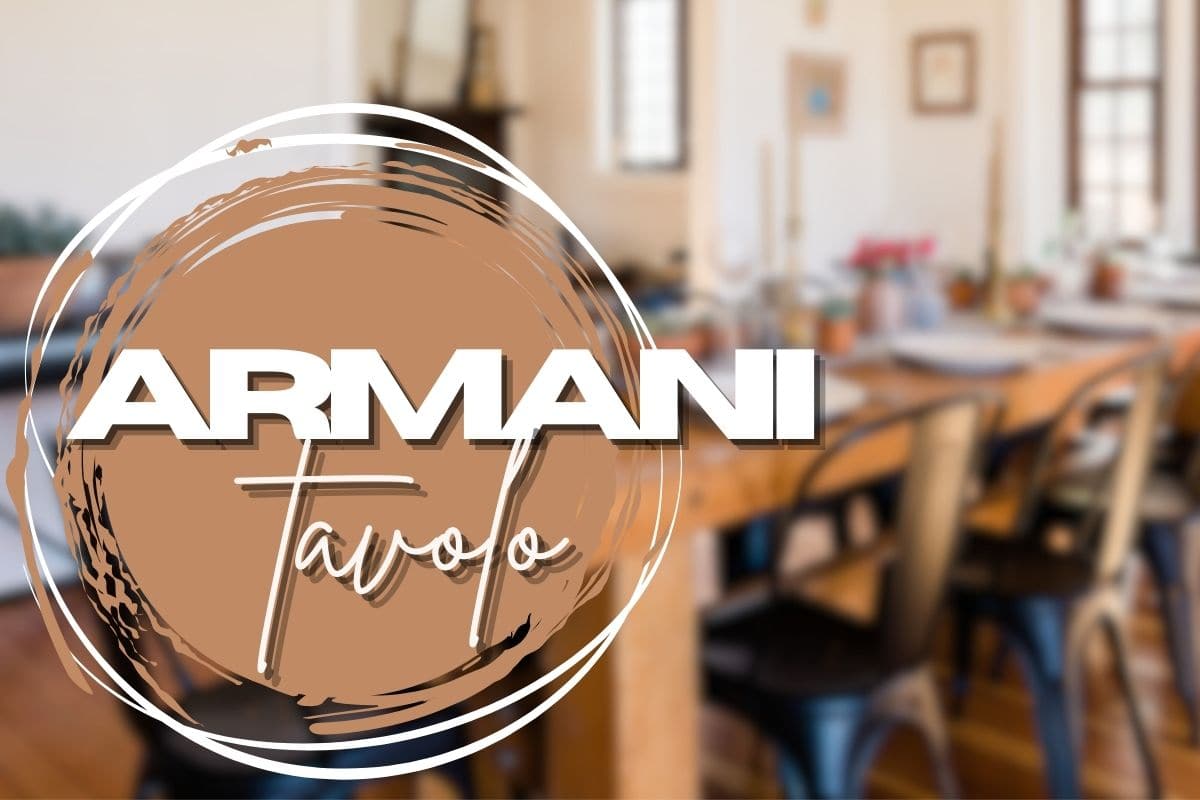 tavolo da pranzo sfocato e scritte
