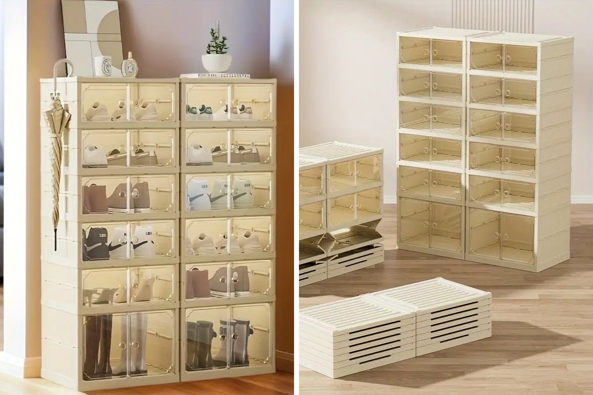 portascarpe beige di Temu