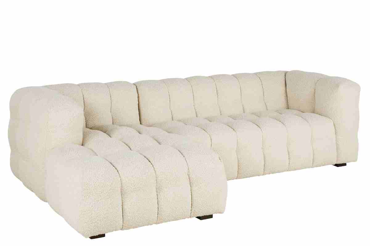 Divano Lilo Maisons du Monde bouclé écru