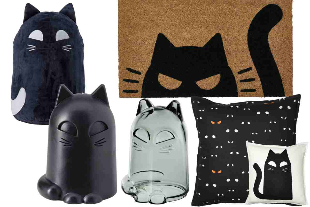 Decorazioni con gatti neri KUSTFYR Halloween Ikea