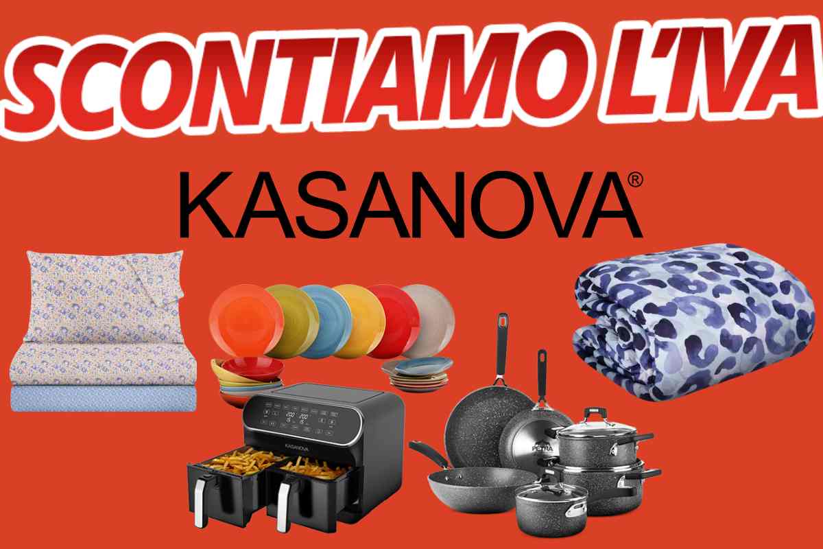 Locandina offerta Scontiamo l'IVA Kasanova con prodotti vari